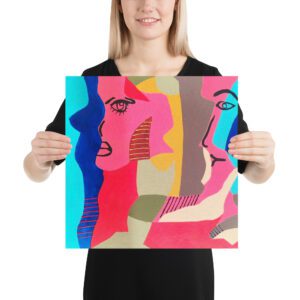 Profiles in Pink Poster